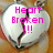 A static icon shows a cracked white heart with pink text reading "Heart Broken!!!" over it.
