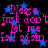 Black background with blue stars and pink text repeating 'Please just don't let me fall again.'