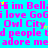 A static image with bright cyan background and repeated pink text phrases including "Hi im Bell", "i love GoG", "Owl City", "d people td people td people", and "adore meadore meadore me" with scattered yellow stars.