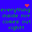 Blue background with green text repeating 'everything inside nvr comes out right' and red pixelated symbols including a heart and starburst.