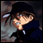 Pixelated anime-style character with brown hair and blue eyes wearing a dark cap and jacket, next to text reading "Anime IM" and "COM" on black background.