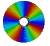 A circular icon with a rainbow gradient radiating from the center, transitioning through red, orange, yellow, green, blue, and purple hues.