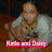 A pixelated image shows a person holding a dog with a pink text banner reading "Rush and Dog" at the bottom.