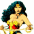 Pixelated image of a female figure in yellow and red costume with blue hair holding a golden lasso, next to green text reading 'Original Icons .com' on dark background.