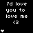 Pixel art animation showing repeated text and heart symbols changing in a with black background