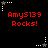Red text 'Amys139 Rocks!' on black background with white and gray star-shaped icons in corners.