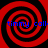 Four identical red and black spiral patterns arranged in a with blue text reading "timmy call" overlaid on each quadrant