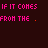 A 4x4 contact sheet of a pixelated animation showing pink text "IF IT COMES FROM THE" with an arrow that changes from pointing left to down to right and finally into a heart shape, ending with the phrase "THE DECISION IS NEVER WRONG" in bright pink on dark background.