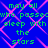 Blue background with pink diamond pattern and green text repeating 'may all who pass sleep with the stars' in pixelated font