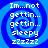 Four identical blue spiral backgrounds with white text reading "Im...not gettin... gettin... sleepy zzzz" arranged in a