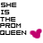 Pixelated text and symbols on white background with pink hearts, X's, and colored words.