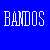 Blue background with white pixelated text 'BANDOS Do it on the...' above green and gray sections containing 'FIELD' in green.