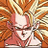 A 48x48 pixel buddy icon featuring a Dragon Ball Z character with spiky orange hair and red clothing on the left, paired with "Anime IM" text in white pixelated font on a black background to the right.
