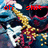 A pixelated image of a skull with a golden horn, red text reading 'oh shit my balls' overlaid, and a gray rectangular area on the right side.