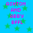 Blue background with green stars and pink text reading "ASHTON AND ABBY BFFL" in pixelated font.