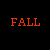 A static collage of four photographs arranged in a with orange text reading FALL, OUT, and BOY surrounding the images