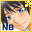 Pixelated anime-style character with dark hair and blue eyes, wearing a white top, shown in two sequential poses against yellow checkered border.