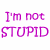 Animated text sequence displaying 'I'm not STUPID I'm just special' with color variations across multiple of repeating words