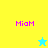 Pixelated icon with four quadrants of solid color, each containing 'MiaM' text and a star symbol in one quadrant.