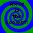 Four identical spiral patterns with green and blue colors, each containing the text "Alexa is the Coolest!" in black pixelated font.