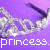 A 50x50 pixel animated buddy icon featuring a stylized cartoon character with long dark hair against a purple background, displaying two frames of animation where the top-left heart symbol changes from absent to present.
