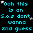 Pixelated cyan text on black background with scattered white and gray stars, repeating phrases and '2nd guess' in a pattern