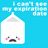 Pixelated cartoon milk carton with sad expression and pink cheeks, blue background, repeated text "I can't see my expiration date" above each instance.