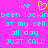 Pixelated cyan text on bright pink background with yellow heart symbol, repeated across two