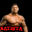 A static image shows a shirtless muscular man with short hair against black background, red text "BATISTA" below him.