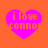Four identical pink heart-shaped icons with orange text "i love connor" on an orange background, arranged in a
