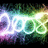 Pixelated digital artwork with glowing '2008' text over a green and purple background, paired with blue pixel-art text on dark blue