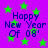 Purple background with green stars and blue text reading 'Happy New Year Of 08' in four identical quadrants.