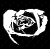 Three distinct color variations of a rose icon displayed in a against black and gray backgrounds