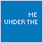 A 5x5 contact sheet of blue animated frames showing text changes from 'ME UNDER THE' to 'ME UNDER THE stars' with white dots and a faint 'kiss' watermark.