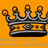 Pixelated crown icon with silver and gold details on orange background, showing slight variations in pixel arrangement across three views.