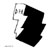 Pixelated black and white icon shows a stylized figure with a large head and body, gray outline on white background, no visible text or details.