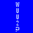 Blue background with vertical white text 'W U 2 ?' repeated across three , each containing four instances of the text