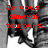 Red pixelated text overlays a grayscale background with vertical black and white stripes.
