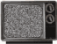 Two side-by-side vintage television sets with static-filled screens and circular control knobs on the right sides.