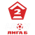 Red pentagonal icon with white house outline and number 2, below white text LEON and red Cyrillic text on gray background