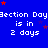 Blue background with repeated white text 'Section Day is in 2 days' and scattered red and purple stars.