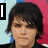 six pixelated images featuring a person with dark hair, some with text overlays like 'Love', 'Gerard', 'Way', and '<3'