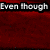 Red background with white text reading "Even though he broke my heart I'll still smile..." in four separate sections.