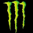 Three identical green claw marks on black background, with one version partially obscured by gray rectangle.