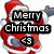 Santa Claus in red suit with white trim waves, one version displays "Merry Christmas" text overlay.