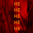 Red background with repeated orange 'HE' text in vertical , some areas showing gray background