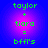 Green pixelated text on a blue-to-purple gradient background reads 'taylor + tiara = bffl's' in four identical
