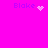 Four instances of the name 'Blake' in purple text on a bright pink background, each paired with a distinct white pixelated symbol.