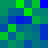 small square in varying shades of green and blue, forming a pixelated pattern with no discernible subjects or text