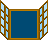 Animated contact sheet of a Japanese-style shoji screen with blue panels and white dots that increase in number across frames, set against a gray background.